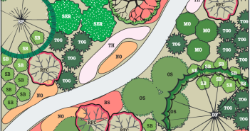 Colorful landscape design.
