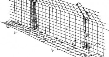 Illustration of a coyote fence.