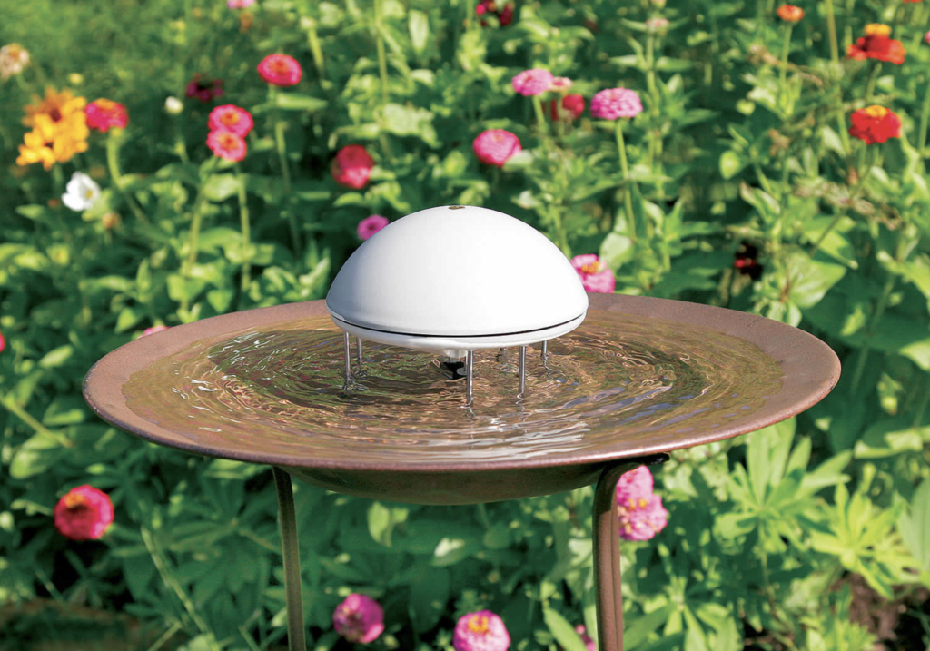 Image of a Water Wiggler, which makes water in birdbath wiggle.